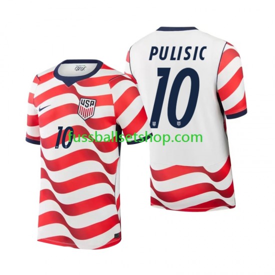 Günstige Fußball Trikotsatz USA Christian Pulisic 10 Herren Heimtrikot World Cup 2026 Kurzarm