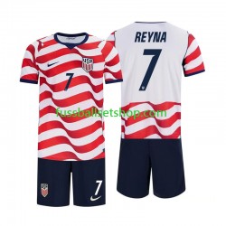 Günstige Fußball Trikotsatz USA Giovanni Reyna 7 Kinder Heimtrikot World Cup 2026 Kurzarm