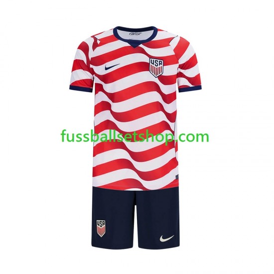 Günstige Fußball Trikotsatz USA Kinder Heimtrikot World Cup 2026 Kurzarm