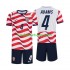 Günstige Fußball Trikotsatz USA Tyler Adams 4 Kinder Heimtrikot World Cup 2026 Kurzarm