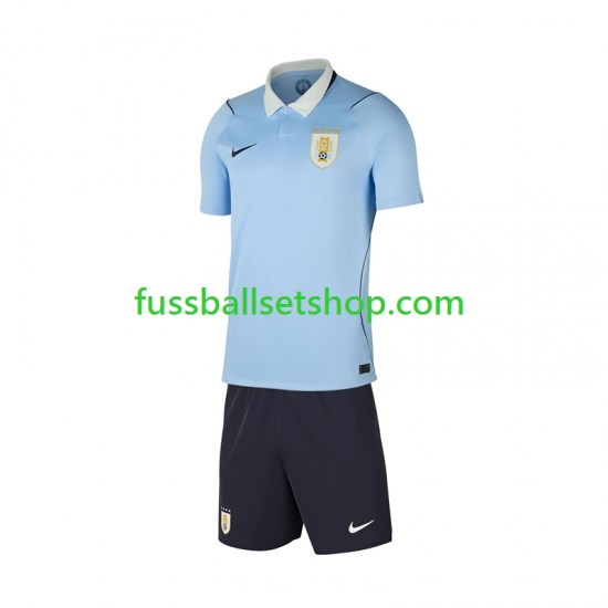 Günstige Fußball Trikotsatz Uruguay Kinder Heimtrikot World Cup 2026 Kurzarm