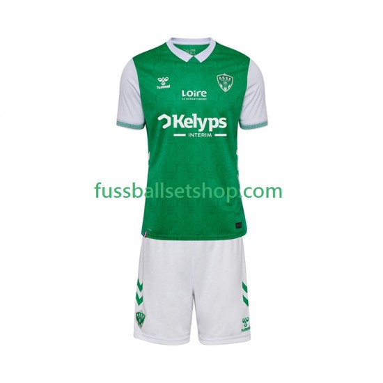 Günstige Fußball Trikotsatz AS Saint-Etienne Kinder Heimtrikot 2025-2026 Kurzarm