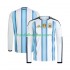 Günstige Fußball Trikotsatz Argentinien Herren Heimtrikot World Cup 2026 Langarm