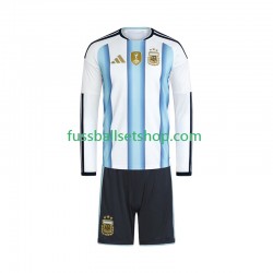 Günstige Fußball Trikotsatz Argentinien Kinder Heimtrikot World Cup 2026 Langarm