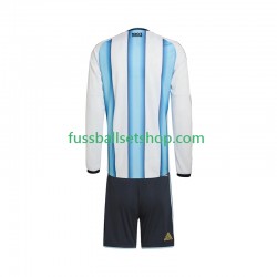 Günstige Fußball Trikotsatz Argentinien Kinder Heimtrikot World Cup 2026 Langarm
