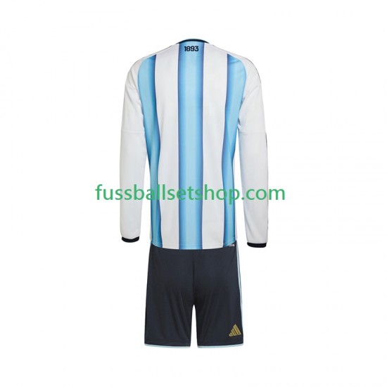 Günstige Fußball Trikotsatz Argentinien Kinder Heimtrikot World Cup 2026 Langarm