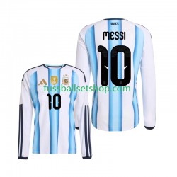 Günstige Fußball Trikotsatz Argentinien Lionel Messi 10 Herren Heimtrikot World Cup 2026 Langarm