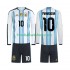 Günstige Fußball Trikotsatz Argentinien Maradona 10 Kinder Heimtrikot World Cup 2026 Langarm