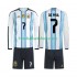 Günstige Fußball Trikotsatz Argentinien Rodrigo De Paul 7 Kinder Heimtrikot World Cup 2026 Langarm