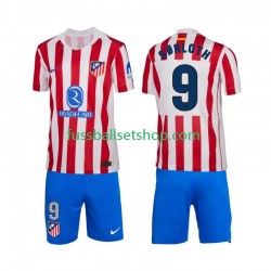 Günstige Fußball Trikotsatz Atlético Madrid Alexander Sorloth 9 Kinder Heimtrikot 2025-2026 Kurzarm