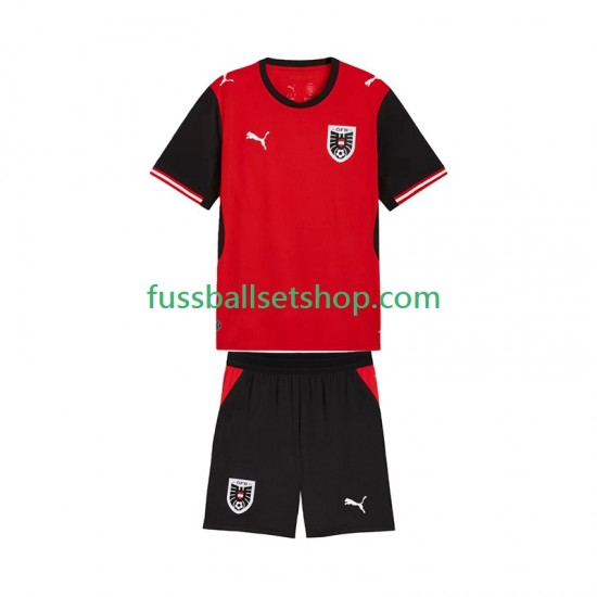 Günstige Fußball Trikotsatz Österreich Kinder Heimtrikot World Cup 2026 Kurzarm