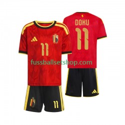Günstige Fußball Trikotsatz Belgien Jeremy Doku 11 Kinder Heimtrikot World Cup 2026 Kurzarm
