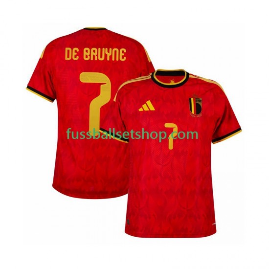 Günstige Fußball Trikotsatz Belgien de bruyne 7 Herren Heimtrikot World Cup 2026 Kurzarm