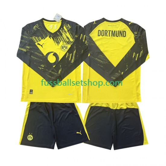 Günstige Fußball Trikotsatz Borussia Dortmund Kinder Heimtrikot 2025-2026 Langarm
