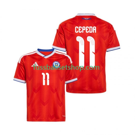 Günstige Fußball Trikotsatz Chile Lucas Cepeda 11 Herren Heimtrikot 2026 Kurzarm