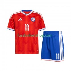Günstige Fußball Trikotsatz Chile Lucas Cepeda 11 Kinder Heimtrikot 2026 Kurzarm
