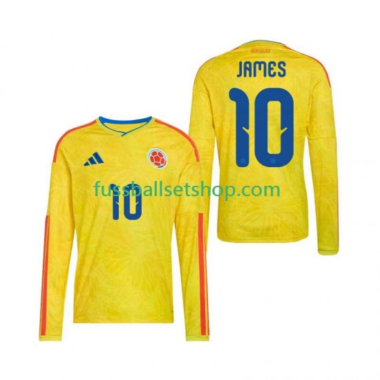 Günstige Fußball Trikotsatz Kolumbien James Rodriguez 10 Herren Heimtrikot World Cup 2026 Langarm