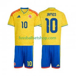 Günstige Fußball Trikotsatz Kolumbien James Rodriguez 10 Kinder Heimtrikot World Cup 2026 Kurzarm