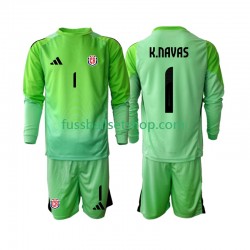 Günstige Fußball Trikotsatz Costa Rica Keylor Navas 1 Torwart Kinder Heimtrikot 2025 Langarm