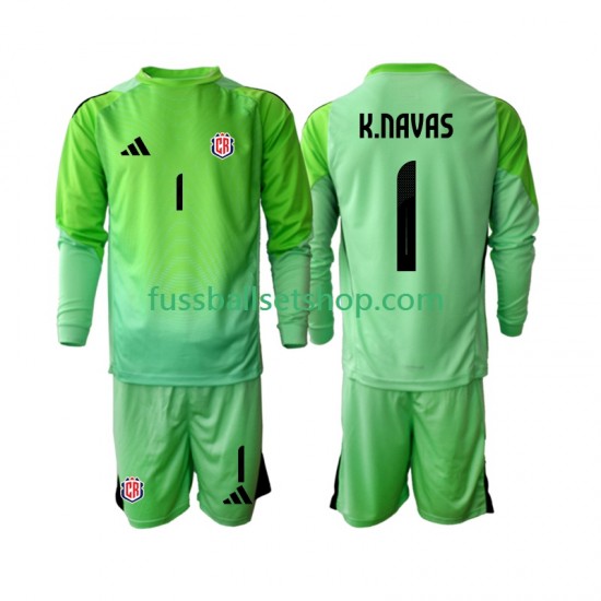 Günstige Fußball Trikotsatz Costa Rica Keylor Navas 1 Torwart Kinder Heimtrikot 2025 Langarm
