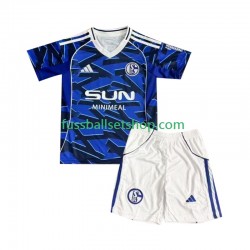Günstige Fußball Trikotsatz FC Schalke 04 Kinder Heimtrikot 2025-2026 Kurzarm