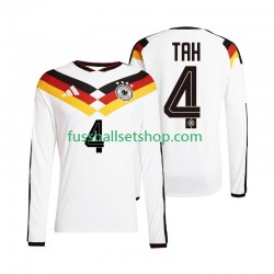 Günstige Fußball Trikotsatz Deutschland Jonathan Tah 4 Herren Heimtrikot World Cup 2026 Langarm