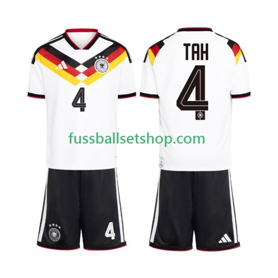 Günstige Fußball Trikotsatz Deutschland Jonathan Tah 4 Kinder Heimtrikot World Cup 2026 Kurzarm