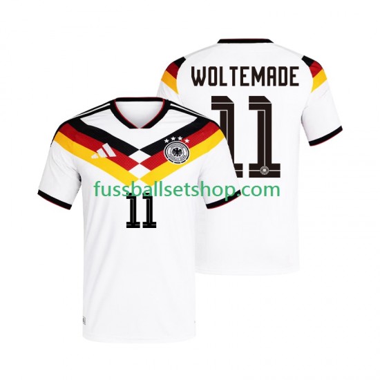 Günstige Fußball Trikotsatz Deutschland Woltemade 11 Herren Heimtrikot World Cup 2026 Kurzarm