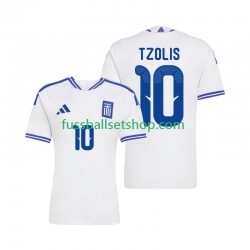 Günstige Fußball Trikotsatz Griechenland Christos Tzolis 10 Herren Heimtrikot 2026 Kurzarm
