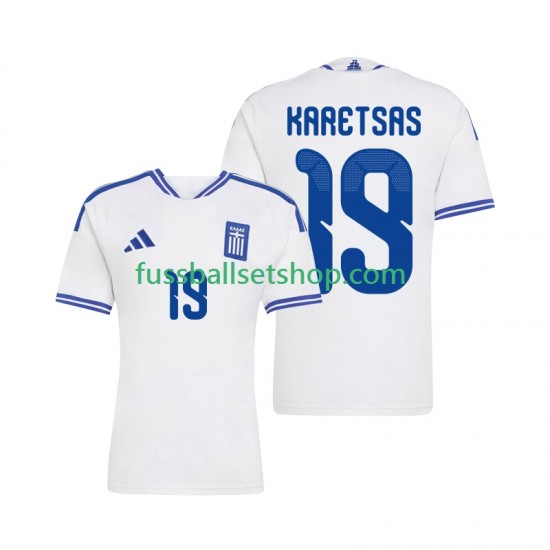 Günstige Fußball Trikotsatz Griechenland Konstantinos Karetsas 19 Herren Heimtrikot 2026 Kurzarm