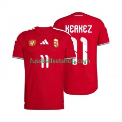 Günstige Fußball Trikotsatz Ungarn Kerkez 11 Herren Heimtrikot World Cup 2026 Kurzarm