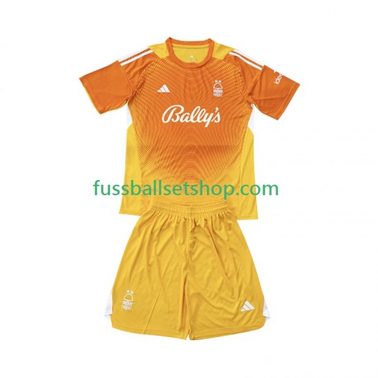 Günstige Fußball Trikotsatz Nottingham Forest Torwart Kinder Ausweichtrikot 2025-2026 Kurzarm