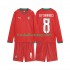 Günstige Fußball Trikotsatz Portugal Bruno Fernandes 8 Kinder Heimtrikot World Cup 2026 Langarm