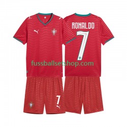 Günstige Fußball Trikotsatz Portugal Cristiano Ronaldo 7 Kinder Heimtrikot World Cup 2026 Kurzarm
