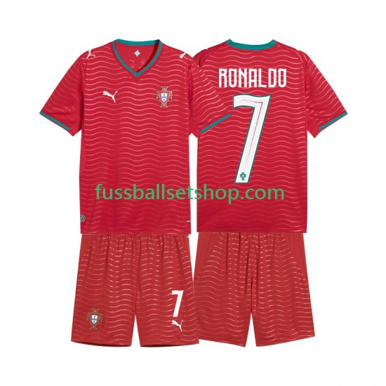 Günstige Fußball Trikotsatz Portugal Cristiano Ronaldo 7 Kinder Heimtrikot World Cup 2026 Kurzarm
