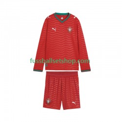 Günstige Fußball Trikotsatz Portugal Kinder Heimtrikot World Cup 2026 Langarm