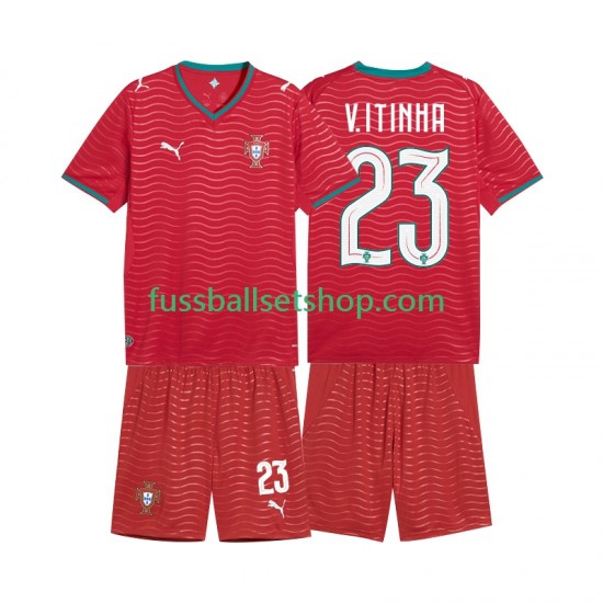 Günstige Fußball Trikotsatz Portugal Vitinha 23 Kinder Heimtrikot World Cup 2026 Kurzarm