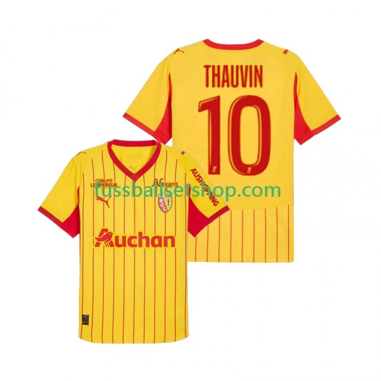 Günstige Fußball Trikotsatz RC Lens Florian Thauvin 10 Herren Heimtrikot 2025-2026 Kurzarm