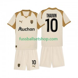 Günstige Fußball Trikotsatz RC Lens Florian Thauvin 10 Kinder Ausweichtrikot 2025-2026 Kurzarm