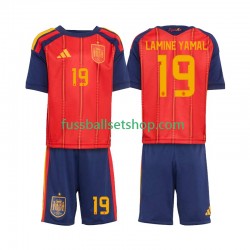 Günstige Fußball Trikotsatz Spanien Lamine Yamal 19 Kinder Heimtrikot World Cup 2026 Kurzarm
