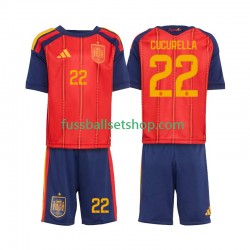 Günstige Fußball Trikotsatz Spanien Marc Cucurella 22 Kinder Heimtrikot World Cup 2026 Kurzarm