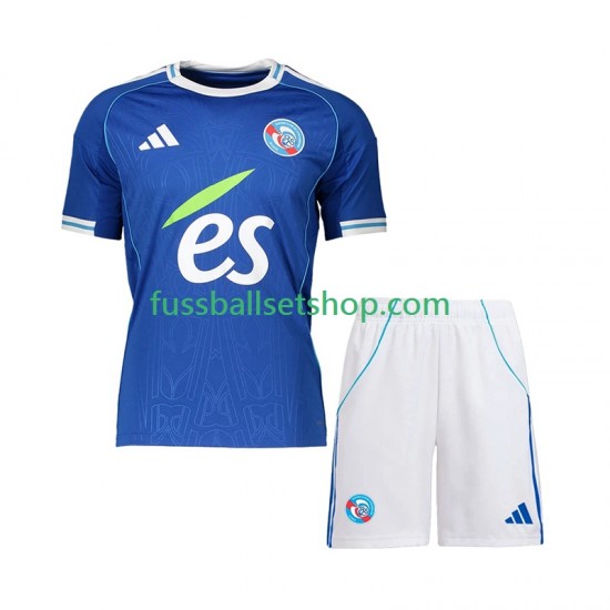 Günstige Fußball Trikotsatz Strasbourg Kinder Heimtrikot 2025-2026 Kurzarm