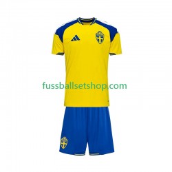 Günstige Fußball Trikotsatz Schweden Kinder Heimtrikot 2026 Kurzarm