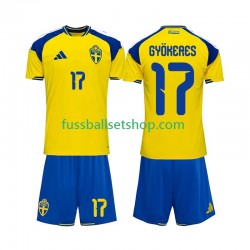 Günstige Fußball Trikotsatz Schweden Viktor Gyokeres 17 Kinder Heimtrikot 2026 Kurzarm