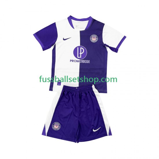 Günstige Fußball Trikotsatz Toulouse Kinder Heimtrikot 2025-2026 Kurzarm