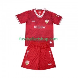Günstige Fußball Trikotsatz VfB Stuttgart Kinder Auswärtstrikot 2025-2026 Kurzarm