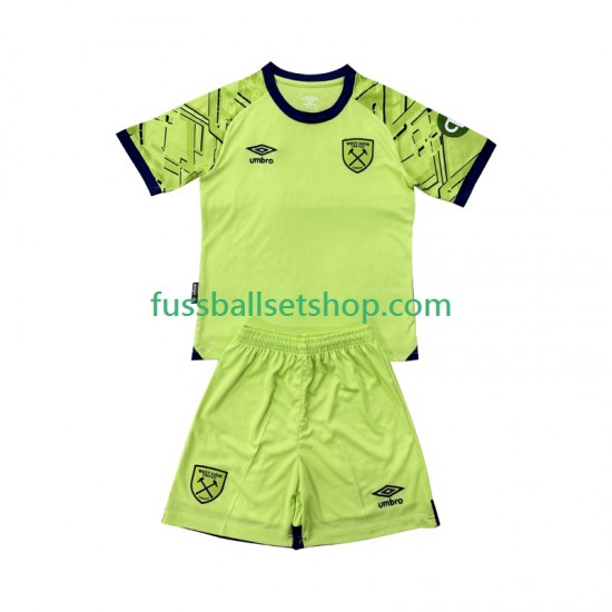 Günstige Fußball Trikotsatz West Ham United Torwart Kinder Heimtrikot 2025-2026 Kurzarm