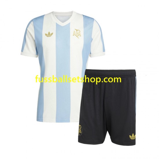 Günstige Fußball Trikotsatz Argentinien 50 Anniversary Kinder Heimtrikot Kurzarm