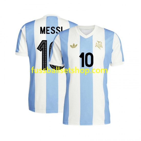 Günstige Fußball Trikotsatz Argentinien Lionel Messi 10 50 Anniversary Herren Heimtrikot Kurzarm