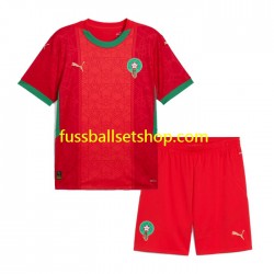 Günstige Fußball Trikotsatz Marokko Kinder Heimtrikot 2024 Kurzarm
